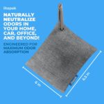 Litepak Activated Charcoal Bags Odor Absorber, (8 Pack, Large), Bamboo Charcoal, Natural Car Air Purifier, Closet Deodorizer, and Odor Eliminator For Home (8x200g) - Image 2