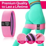 WALITO Resistance Bands for Legs and Butt, Fabric Exercise Loop Bands Yoga, Pilates, Rehab, Fitness and Home Workout, Strength Bands for Booty - Image 2