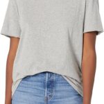 HonestBaby Short Sleeve Boxy T-Shirts Crew Neck Tees Comfy Fit 100% Organic Cotton for Women