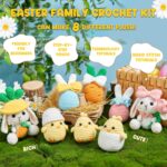 MAGIMUSE Crochet Kit for Beginners, Crochet Starter Kits for Adults Amigurumi Craft Knitting Crochet Animals Kits w Step-by-Step Video Tutorials, Easter Bunny/Chick/Eggs(40%+ Yarn) - Image 4