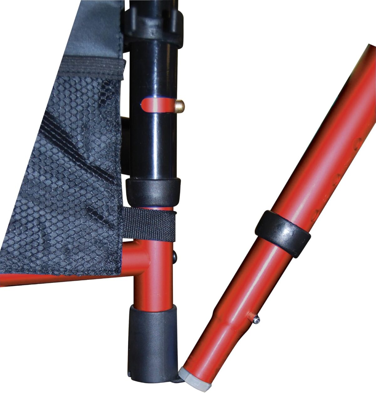 Drive Medical Deluxe Portable Folding Travel Walker with 5" Wheels and Fold up Legs, Red - Image 2