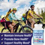 NEW AGE 8 in 1 Immune Support Booster Supplement with Echinacea, Vitamin C and Zinc 50mg, Vitamin D 5000 IU, Turmeric Curcumin & Ginger, B6, Elderberry 120 Count (Pack of 2) - Image 4