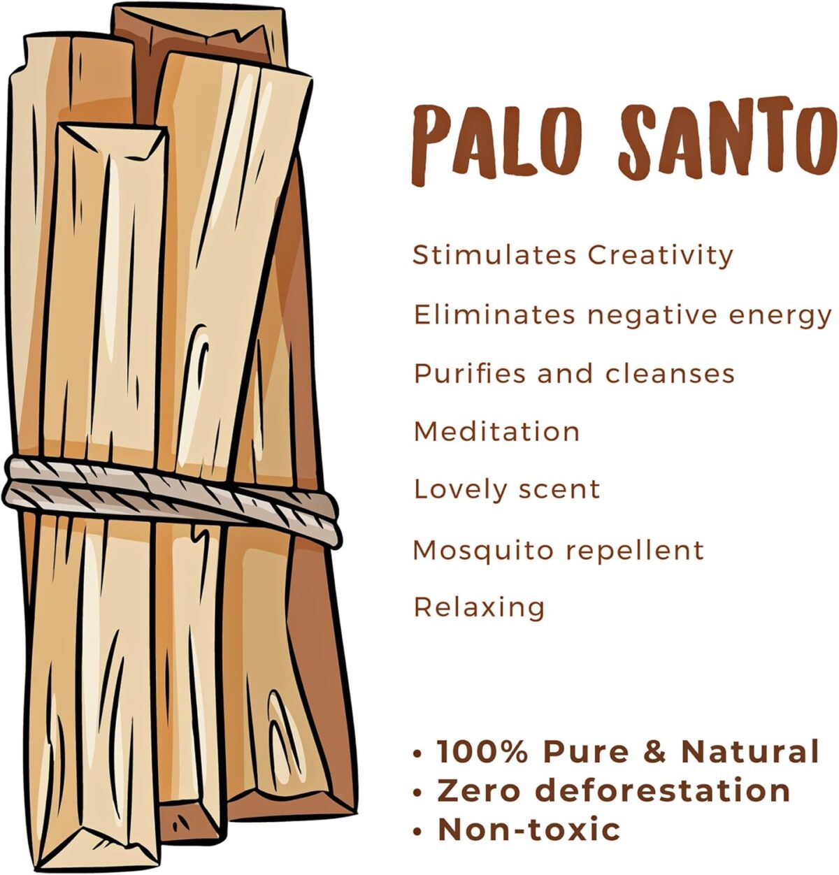 Palo Santo - 20 Sticks - Sustainably Harvested - 100% Natural - High Resin Content - EarthWise Aromatics - Image 3