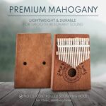 Kalimba 17 Key Thumb Piano, Portable Mahogany Mbira Finger Piano with Instruction, Carrying Bag, Tune Hammer, Holiday Gift for Kids & Adults, Light Brown - Image 2