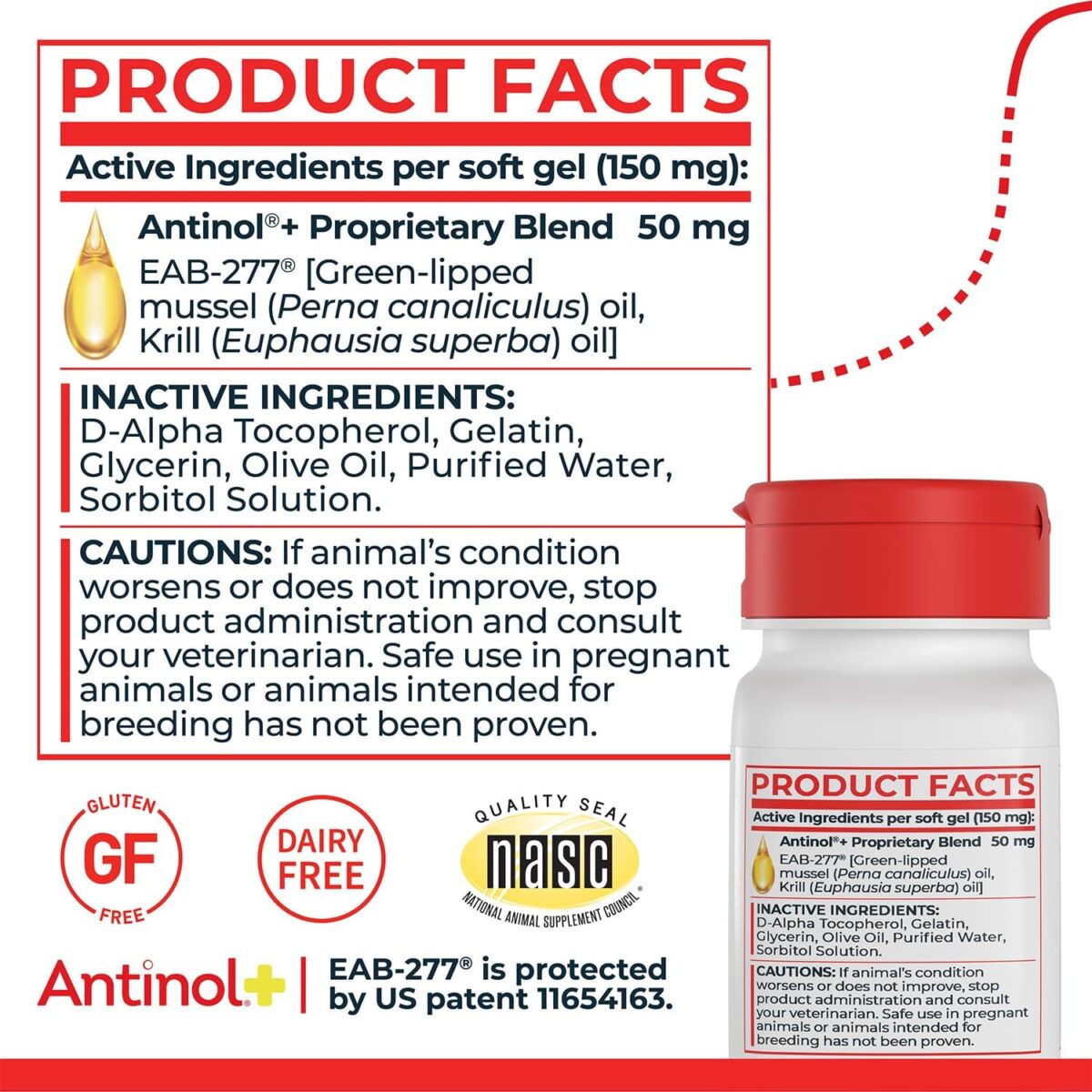 Plus, Mobility, Hip, and Joint Supplement for Dogs, Green-Lipped Mussels and Krill Oil - Dog Joint Supplement, Better and Faster Than Glucosamine and Chondroitin, 120 Soft Gels - Image 6