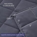 yescool Weighted Blanket for Adults (20 lbs, 60” x 80”, Grey) Cooling Heavy Blanket for Sleeping Perfect for 190-210 lbs, Queen Size Breathable Blanket with Premium Glass Bead, Machine Washable - Image 3