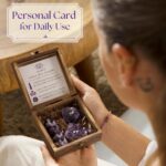 Premium Amethyst Crystal Set – Amethyst Crystal Tower, Cluster and Raw Crystal - Large Crystals and Healing Stones in Wooden Box - Ideal Spiritual Gifts for Women for Meditation, Peace and Sleep - Image 3