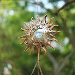 Solar Wind Chimes, Sun Wind Chime Outdoor Clearance w/Glowing Crackle Glass LED Unique Wind Bells for Outside Waterproof Chimes, Gifts for Her/Him (42" Long Metal Chimes)… - Image 3