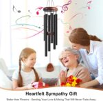 Large Aluminium Wind Chimes 37" Inches to Create a Zen Atmosphere Suitable for Outdoor, Garden, Patio Decoration. Classic Black Wind Chimes with Wind Catcher Suitable as A Gift for Unisex - Image 2
