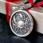 Zodiac Sign Pendant Necklace 925 Sterling Silver Horoscope Medallion Coin Disc Choker Charm Constellation Astrology Jewelry for Men Women - Image 2