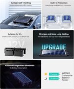 POWOXI Upgraded 7.5W-Solar-Battery-Trickle-Charger-Maintainer-12V Portable Waterproof Solar Panel Trickle Charging Kit for Car, Automotive, Motorcycle, Boat, Marine, RV,Trailer, Snowmobile, etc. - Image 3