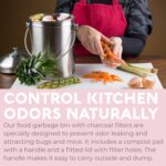 EPICA Countertop Compost Bin Kitchen | 1.3 Gallon | Odorless Composting Bin with Carbon Filters | Indoor Compost Bin with Lid | Stainless Steel Kitchen Composter for Food Scraps & Waste Recycling - Image 4