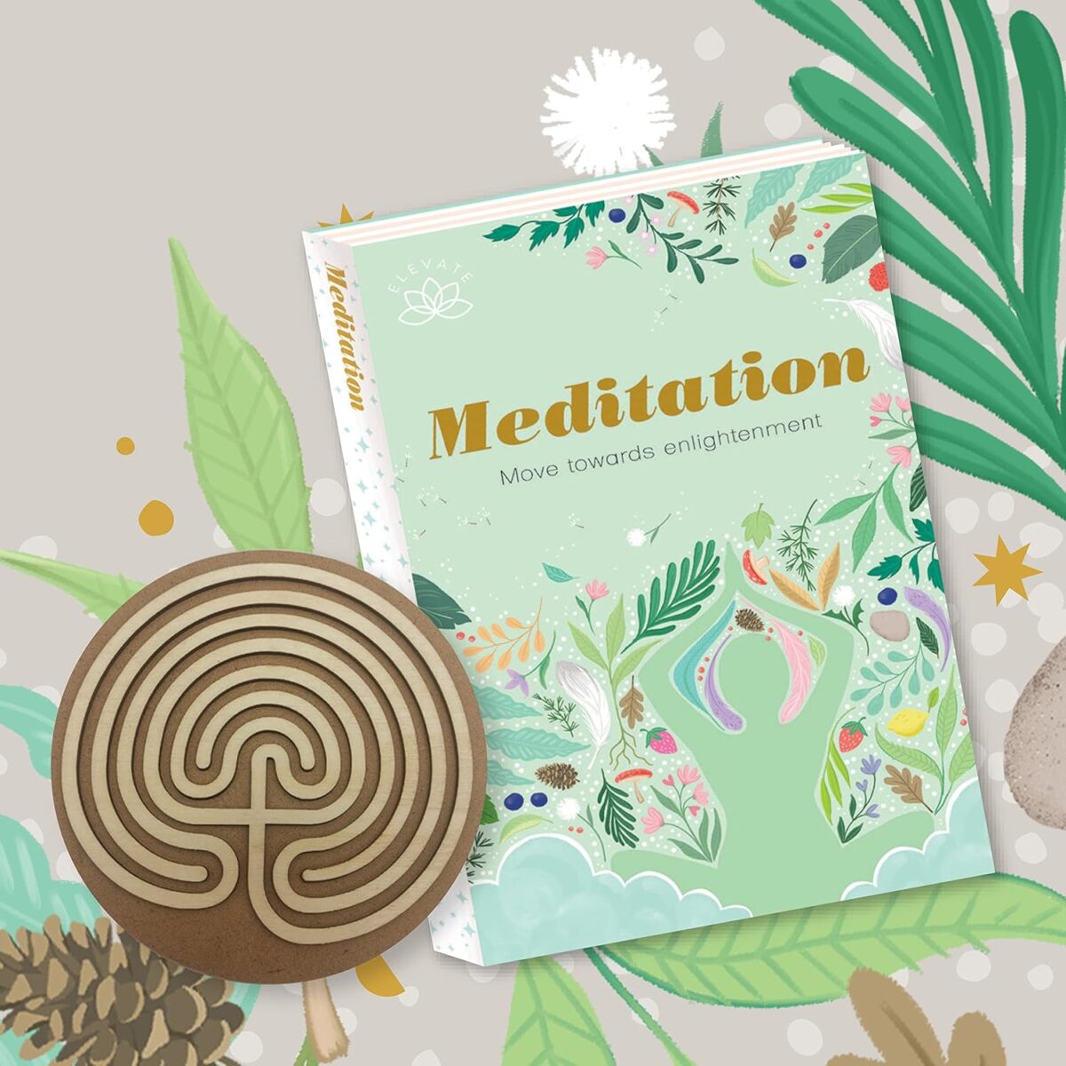 Elevate - Meditation Kit - Mindfulness Tools for Adults - Mental Health and Self Care Essentials - Meditation Aid - Finger Labyrinth - Adult Hobbies - Stress Relief and Relaxation Guide - Image 3