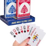 Playing Cards Large Print for Adults - 2 Pack, Large Print Playing Cards for Seniors, Vision Impaired, Low Vision Crowd, for Blackjack, Euchre, Canasta Card Game