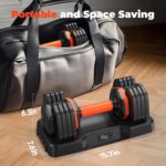 Adjustable Dumbbells Set, Adjustable Weights15/25/35/45/55lbs,Adjustable Dumbbell Pair 110LBS Exercise Fitness Fast Adjust Hex Weight for Full Body Workout Fitness Adjustable dumbbell set 2 - Image 7