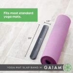 Gaiam Yoga Mat Strap Slap Band - Keeps Your Mat Tightly Rolled and Secure with One Snap - Strong Clasp for Yoga Mat Storage and Travel - Fits Most Size Mats (20"L x 1.5"W), Black - Image 9