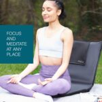 malu Extra Large Padded Floor Chair w/Back Support - Japanese Chair Meditation Cushion, Comfortable Folding Backrest, Removable Easy Wash Cover - Image 7