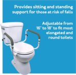 Carex Toilet Safety Frame - Toilet Safety Rails With Adjustable Width - Toilet Rails For Elderly, Handicap, Home Health Care Equipment After Surgery, Supports 300lbs - Image 3