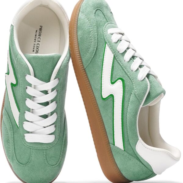 Irita Project Cloud Sneakers - Lace-up Trendy Sneakers, Memory Foam Fashion Shoes - Non-Slip Women's Footwear