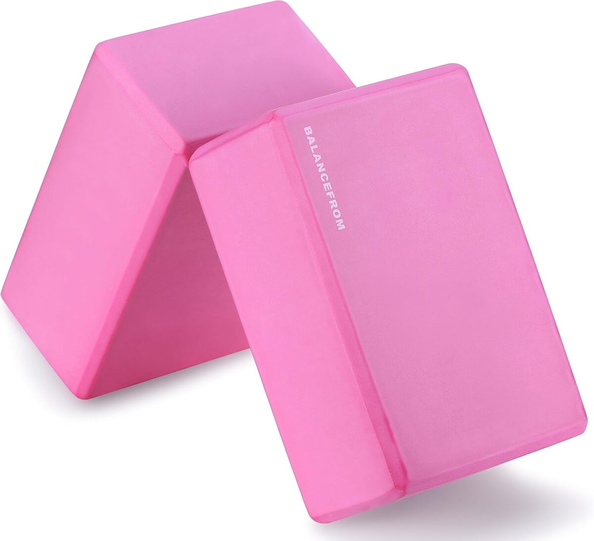 Set of 2 High Density Yoga Blocks, 9"x6"x4" Each, Pair, Multiple Colors - Image 1