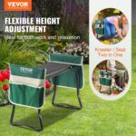 VEVOR Folding Garden Kneeler and Seat Heavy Duty, Widened 8" EVA Foam Pad, Portable Garden Stool with Tool Bags, Gardening Bench to Relieve Knee & Back Pain, Great Gifts for Seniors, Women, Parents - Image 4