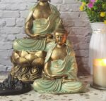 7.5" Gold Buddha Statue for Home Decor - Serene Meditation Decor, Zen-Inspired Buddha Sculpture with Blessing Services Included - Image 6