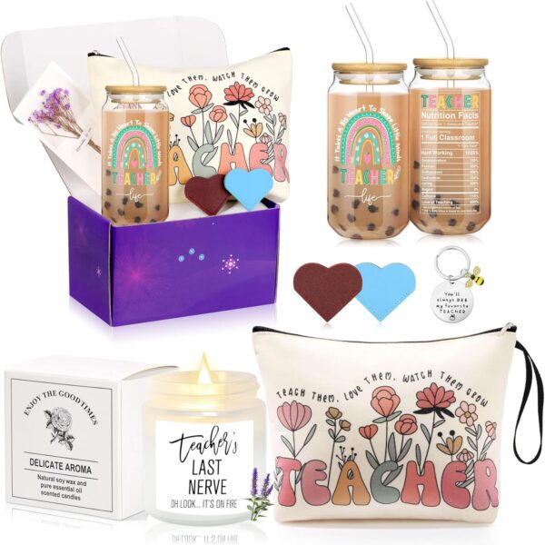 Teacher Appreciation Gifts for Women, Teacher Christmas Ideas Gifts from Student, Best Teacher Christmas Retirement Appreciation Gifts Set, Thank You Birthday Gifts for Teacher