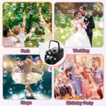Bubble Machine, Automatic 18000+ Per Minute Big Bubbles Blower Maker for Kids Toddlers with 2 Speeds,6 Wands,Operated by Plugin or Batteries for Outdoor/Indoor Birthday Parties,Wedding (Black) - Image 5
