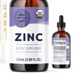 Vimergy Liquid Zinc – Fast-Absorbing Immune Support* – Promotes Healthy Bones & Skin – USDA Certified Organic, Vegan, Non-GMO – 57 Servings (115 mL)