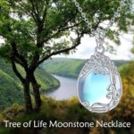 YAFEINI 925 Sterling Silver Moonstone Necklace Filigree Teardrop Pendant Necklace Jewelry for Women Girls - Image 6