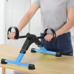 Folding Pedal Exerciser Mini Exercise Bike Portable Peddler Under Desk Bike with LCD Display for Arms and Legs Workout - Image 5
