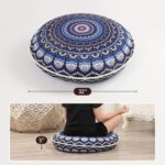 32 inches Meditation Floor Cushion for Adults, Round Large Thick Floor Pillow, Memory Foam Filling, Navy Blue - Image 3