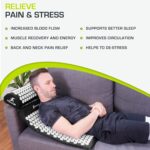 ProsourceFit Acupressure Mat and Pillow Set for Back/Neck Pain Relief and Muscle Relaxation, Blue - Image 4