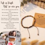 Inspirational Gifts Bracelets for Women Healing Natural Stone Bracelets - Get Well Soon Gifts for Women Best Friends Sister Girls - Life is Tough But So are You Bracelet - Image 6