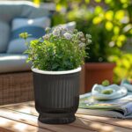 T4U 4.8 Inch Self Watering Plant Pot, 4 Pack Self Watering Pots, Self Watering Planter with Reservoir, Small Self Watering Pots for Indoor Plants, African Violets (4 Pack 4.8", Translucent Gray) - Image 9