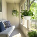 T4U Hanging Planter Self Watering 8 Inch, 2 Pack White Indoor Outdoor Hanging Plant pots, Hanging Flower Pot with Drainage Hole & Plug & Chain with 3 Hooks for Garden Home Decor - Image 6