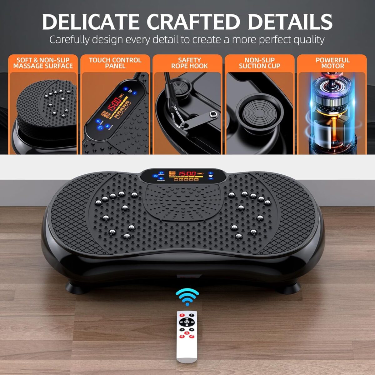 Vibration Plate Exercise Machine, PBYRD Lymphatic Drainage Machine for Weight Loss, Full Body Workout Vibrate Fitness Platform, Helps Toning Shaping Wellness Home Gyms Workout - Max User Weight 330lbs - Image 7
