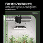 VIVOSUN Grow Tent Complete Kit, 48"x48"x80" Growing Tent with VS1000 Led Grow Light, 6 Inch 440 CFM Inline Fan Carbon Filter and 8ft Ducting Combo - Image 6