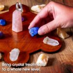 Curawood Crystal Grid Board for Stones - 10" Diameter Metatron's Cube Sacred Geometry Board - Amplify the Power of Your Crystals - Chakra Grid Plate, Altar Decor - Cubo de Metatron - Image 8