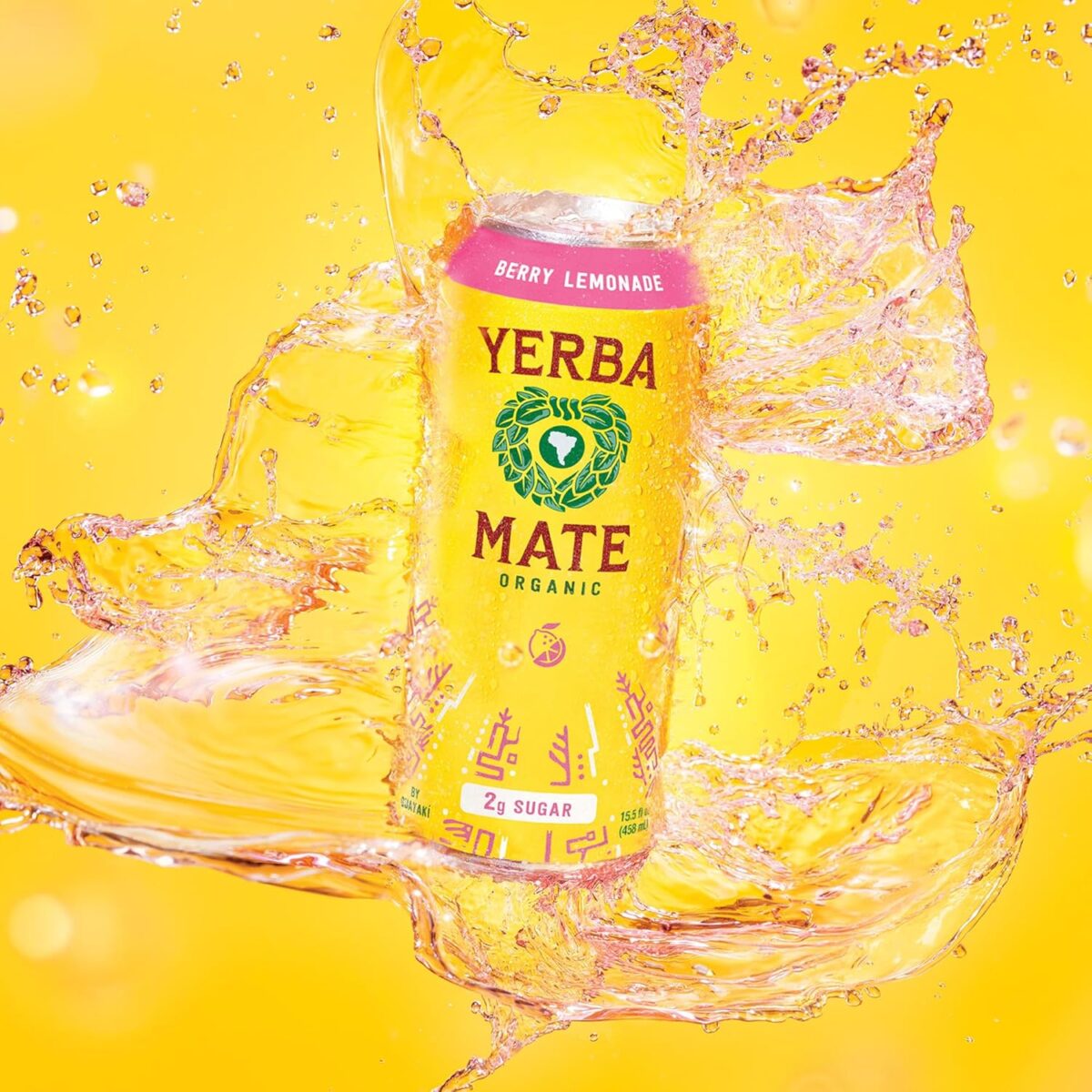 Guayakí Yerba Mate, Organic Energy Drink Alternative, Berry Lemonade, Low Sugar, 150mg Natural Caffeine, Better for You Energy & Focus, No Jitters or Crash, 15.5 Oz (Pack of 12) (Packaging May Vary) - Image 3