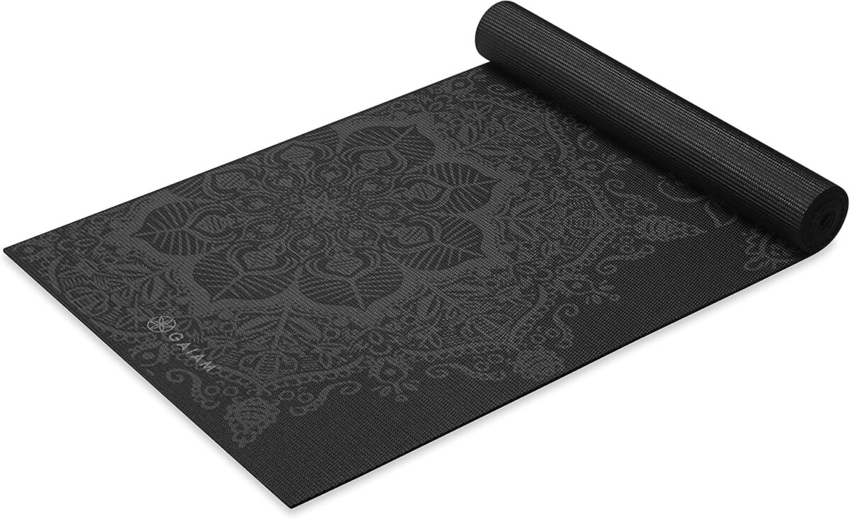 Gaiam Yoga Mat - Premium 6mm Print Extra Thick Non Slip Exercise & Fitness Mat for All Types of Yoga, Pilates & Floor Workouts (68"L x 24"W x 6mm Thick) - Image 1