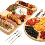 Bambüsi Charcuterie Board Gift Set - Cheese Board & Serving Tray - Bamboo Charcuterie Boards - Gifts for Women - Housewarming Gifts for New Home, Wedding Gifts for Couples 2025