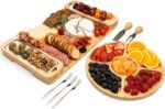 Bambüsi Charcuterie Board Gift Set - Cheese Board & Serving Tray - Bamboo Charcuterie Boards - Gifts for Women - Housewarming Gifts for New Home, Wedding Gifts for Couples 2025