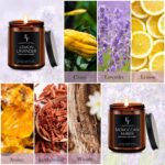 Scented Candles for Home Scented Aromatherapy Candles, 4 Pack 28 Oz Soy Wax Candle Gift Set for Women Men (Lemon Lavender/Vanilla Sugar/Sandalwood Rose/Moroccan Amber) - Image 2