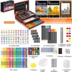 Soucolor Art Supplies, 192-Pack Deluxe Art Set Drawing Painting Supplies Kit with Acrylic Pad, Watercolor Pad, Sketch Book, Canvases, Acrylic Paint, Crayons, Pencils, Gifts for Artist Adults Teen Kids - Image 2
