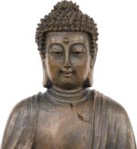 Alpine Corporation 15" Tall Indoor/Outdoor Meditating Buddha Statuary Décor - Image 10
