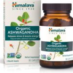 Himalaya Organic Ashwagandha, 90 Day Supply, Herbal Supplement for Stress Relief, Energy Support, Occasional Sleeplessness, USDA Certified Organic, Non-GMO, Vegan, Gluten Free, 670 mg, 90 Caplets