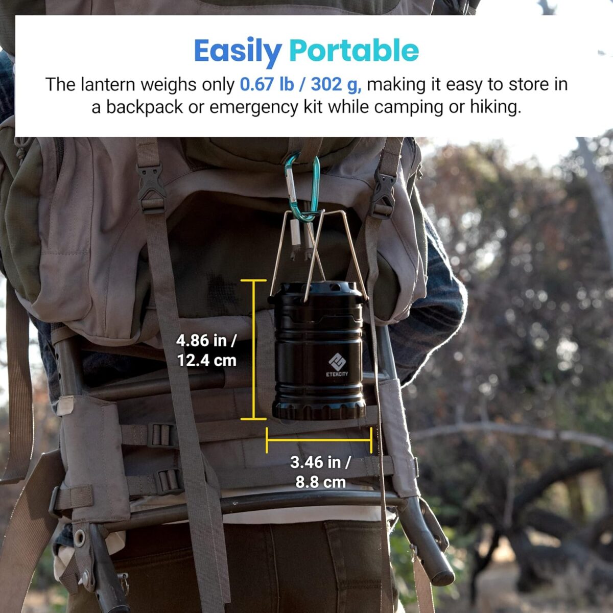 Etekcity Camping Lanterns for Power Outages 4 Pack, Flashlight for Camping Essentials, Emergency Led Battery Operated Lights, Survival Kit and Gear for Hurricane, Black - Image 3