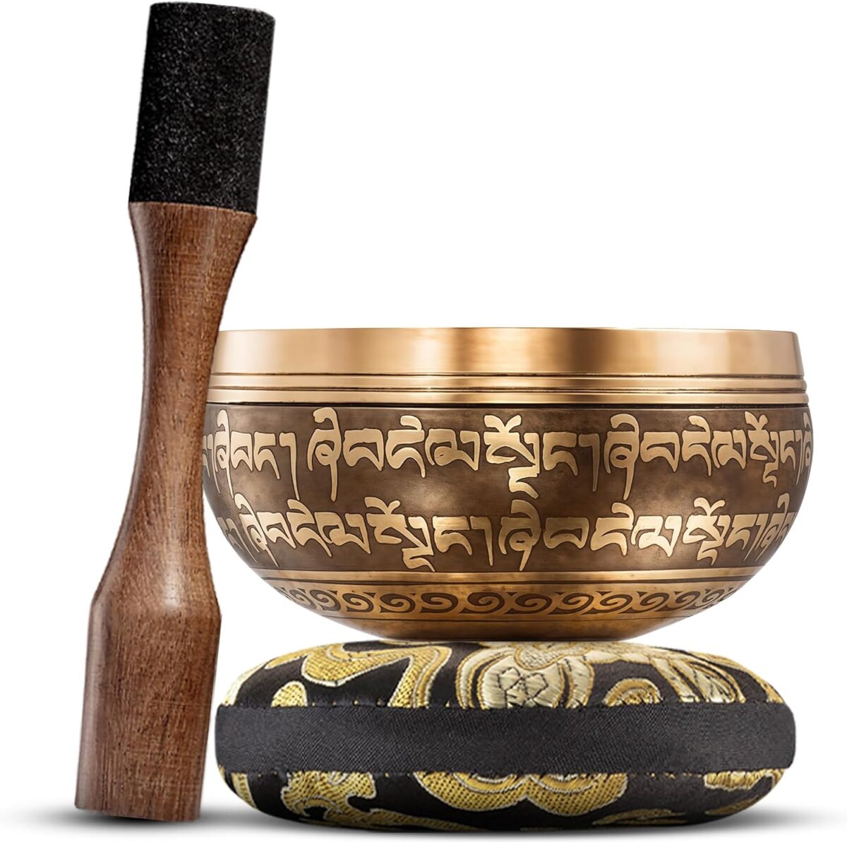 Tibetan Singing Bowl Set – Authentic Hand-Tuned Sound Bowl for Meditation – Complete Meditation Bowl Kit with Cushion, Mallet & Guide – Perfect Tibetan Bell for Yoga, Relaxation, & Sound Healing - Image 2