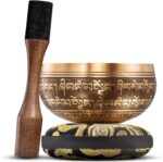 Tibetan Singing Bowl Set – Authentic Hand-Tuned Sound Bowl for Meditation – Complete Meditation Bowl Kit with Cushion, Mallet & Guide – Perfect Tibetan Bell for Yoga, Relaxation, & Sound Healing - Image 2
